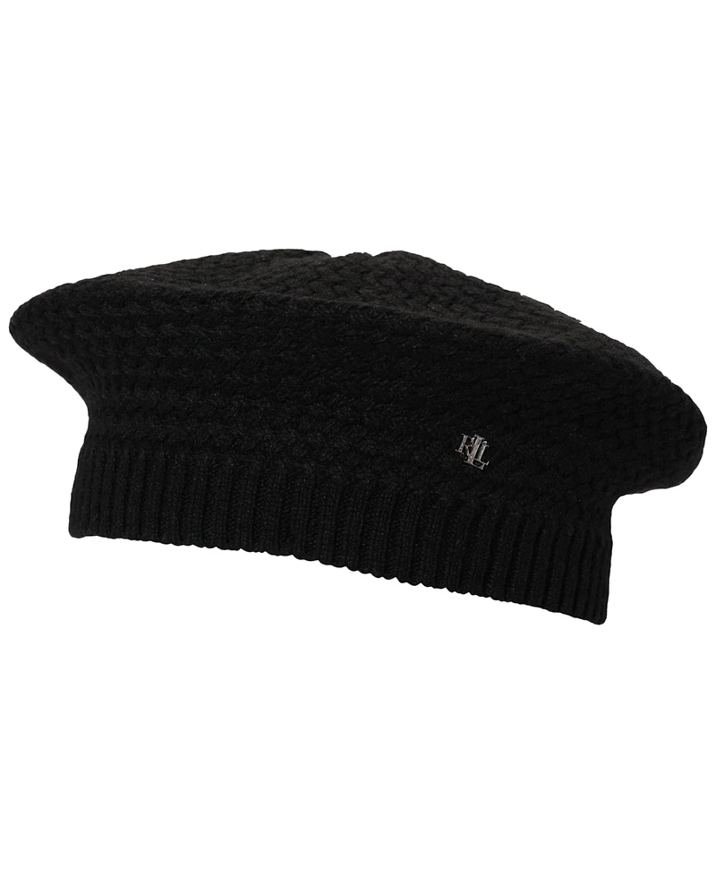 Lauren Ralph Basket Knit Beret Hat