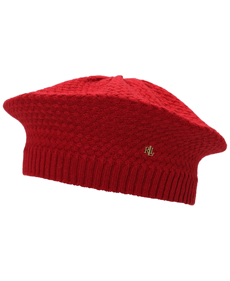 Lauren Ralph Basket Knit Beret Hat