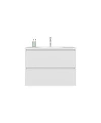 Depot E-Shop Depew Bathroom Vanity, 2 Drawers, White