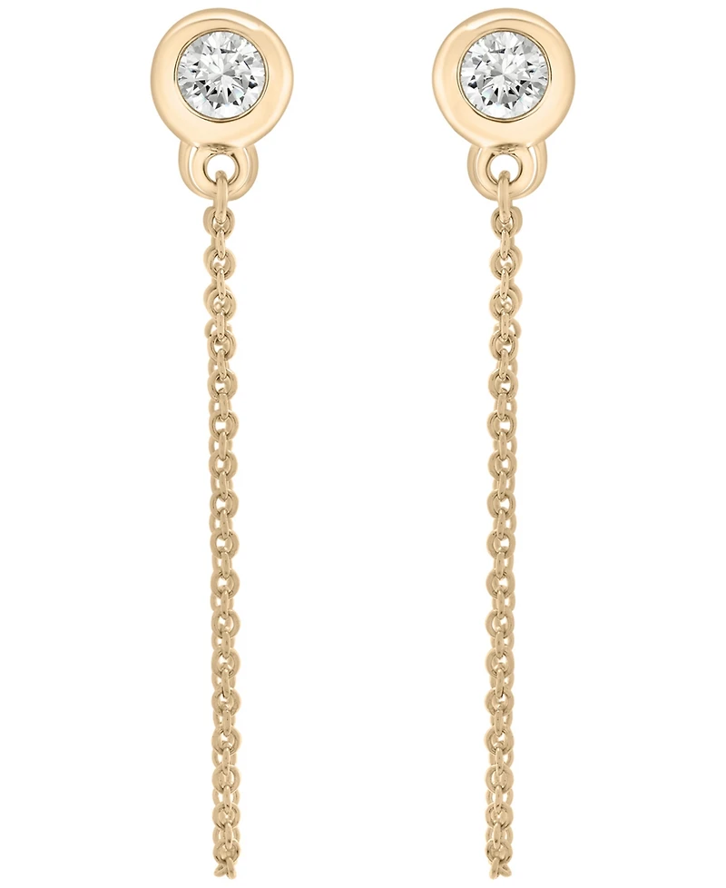 Wrapped Diamond Drop Earrings (1/4 ct. t.w) in 14K Yellow Gold