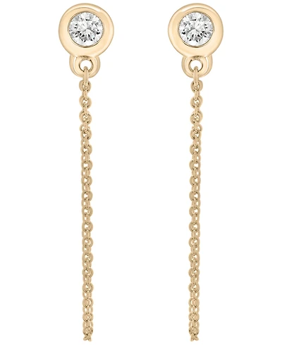 Wrapped Diamond Drop Earrings (1/4 ct. t.w) in 14K Yellow Gold