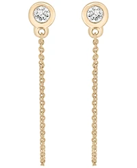 Wrapped Diamond Drop Earrings (1/4 ct. t.w) in 14K Yellow Gold