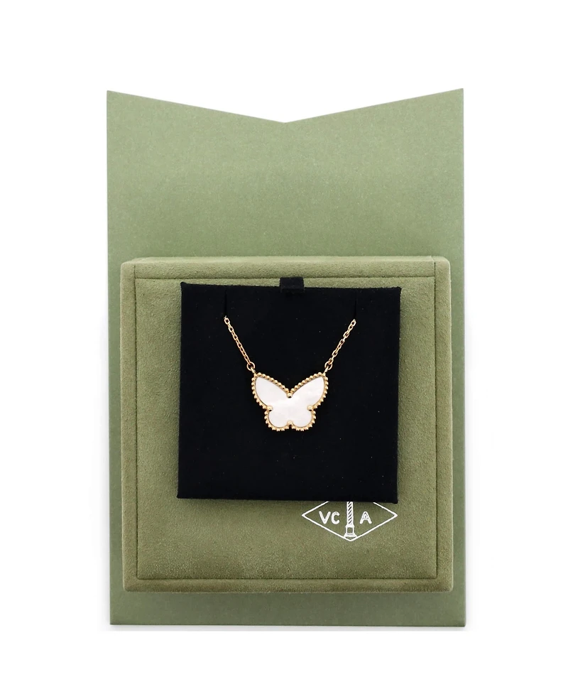 Pre-Owned Van Cleef & Arpels Lucky Alhambra Butterfly Pendant Necklace