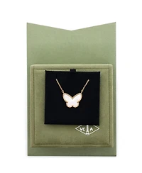 Pre-Owned Van Cleef & Arpels Lucky Alhambra Butterfly Pendant Necklace