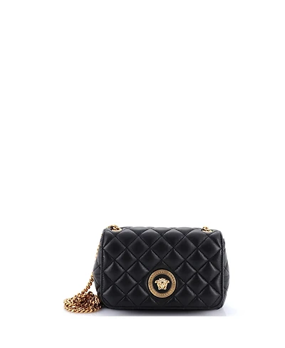 Pre-Owned Versace Mini Medusa Icon Chain Flap Bag Quilted Leather