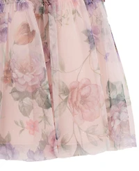 Rare Editions Baby Girls Floral Babydoll Social Short Sleeve Dress