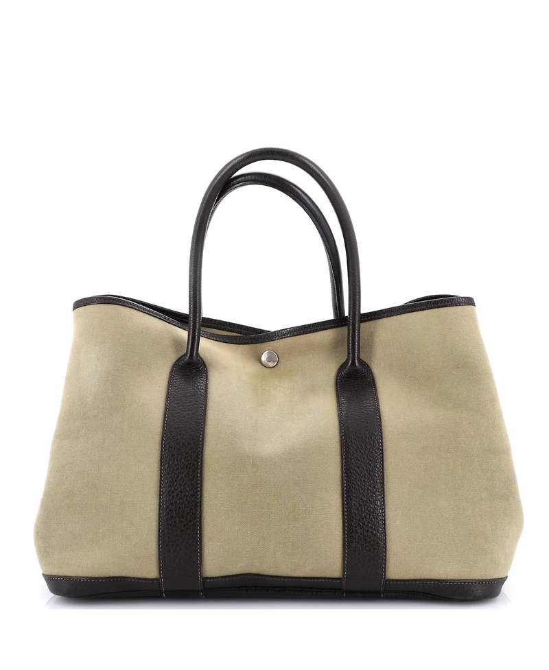 Pre-Owned Hermes 36 Garden Party Tote Toile and Leather