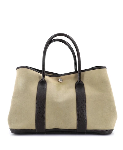 Pre-Owned Hermes Garden Party Tote Toile and Leather