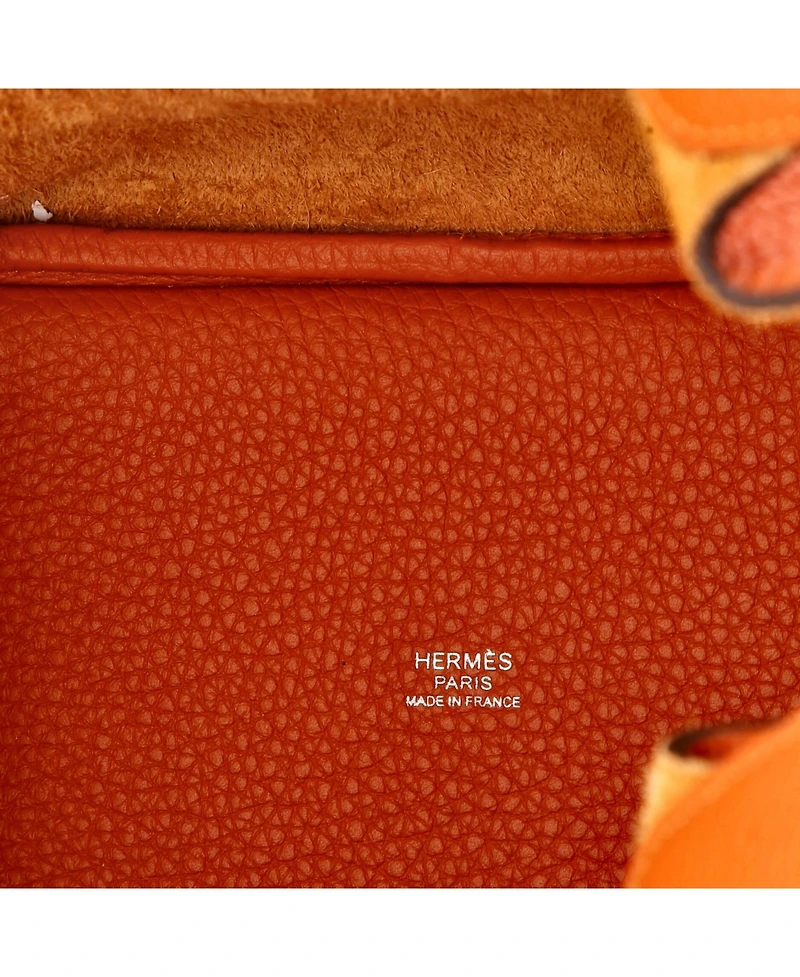 Pre-Owned Hermes Birkin 25 Handbag Grey Togo with Rose Gold Hardware