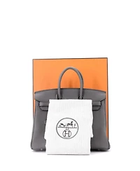 Pre-Owned Hermes Birkin 25 Handbag Grey Togo with Rose Gold Hardware