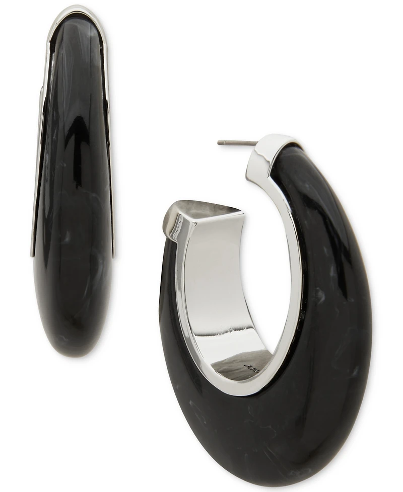 Dkny Open Blue Resin Hoop Earrings