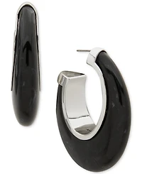Dkny Open Blue Resin Hoop Earrings