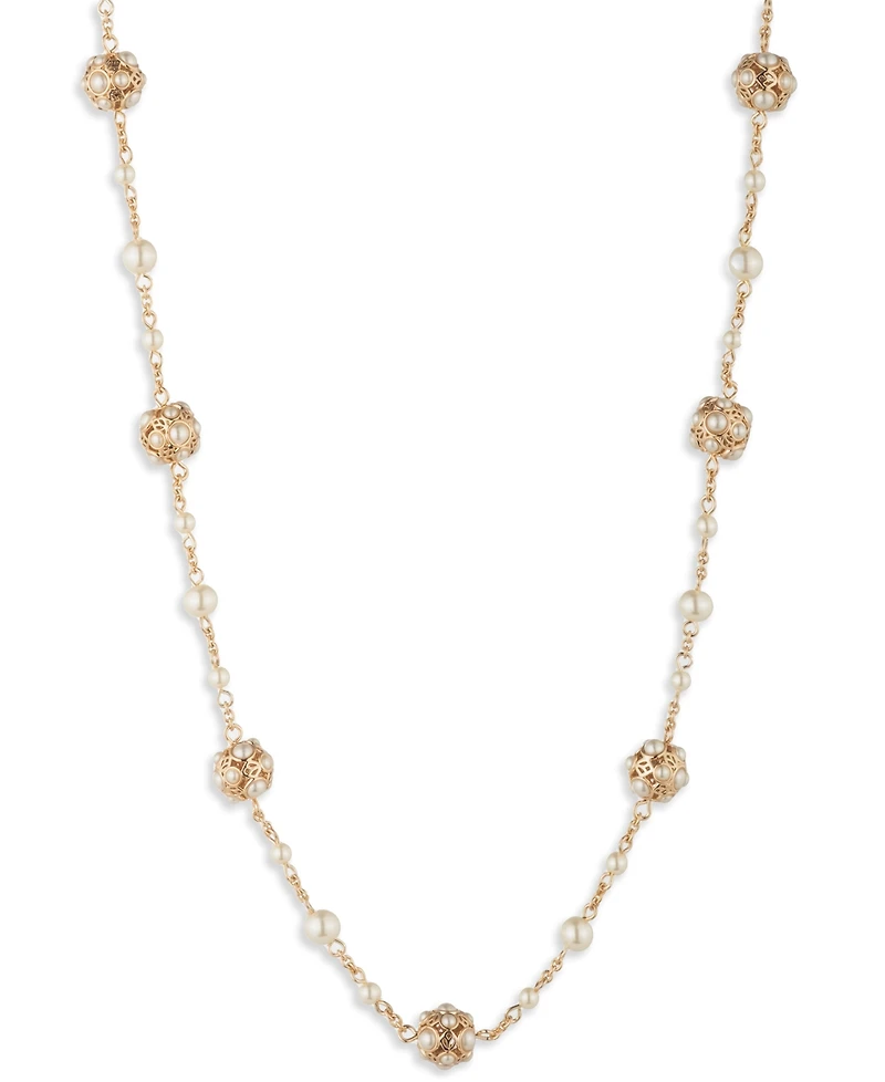 Marchesa Imitation Pearl Collar Necklace