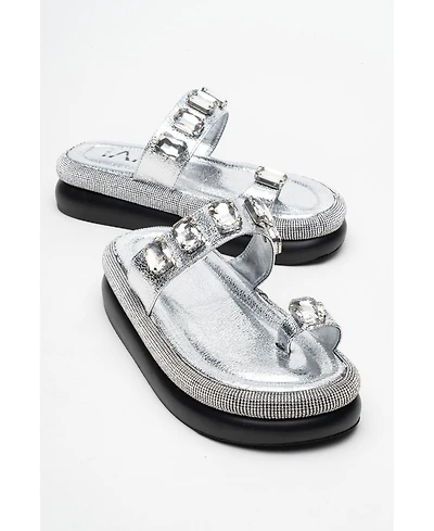 Prologue Shoes Evans Jeweled Platform Sandal (Women)
