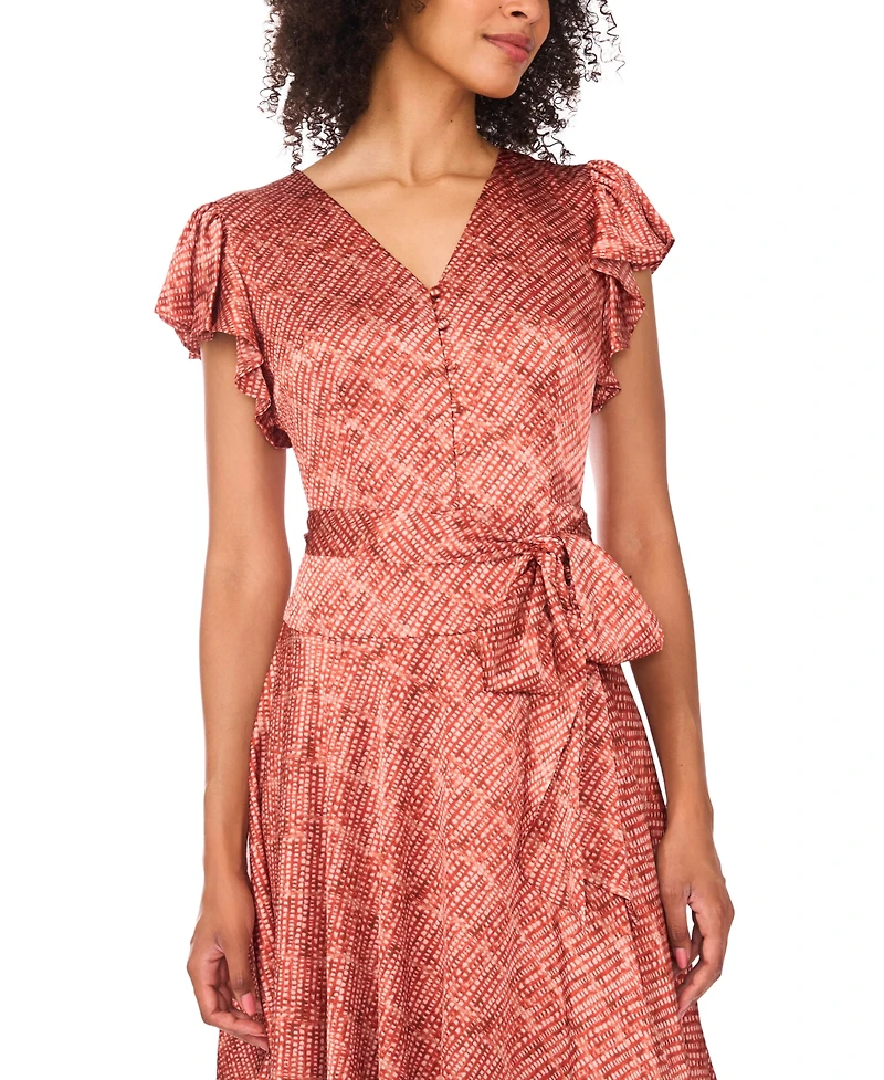 Vince Camuto Women's Flutter Sleeve Short Dress