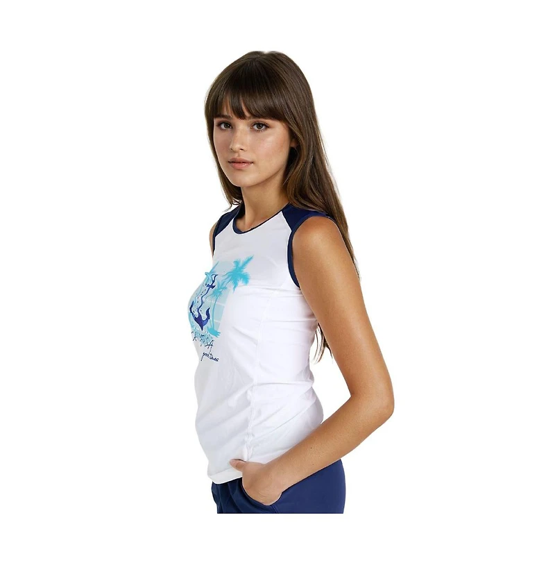 Calypsa Women's Plus Loose Fit Maya Swim Top