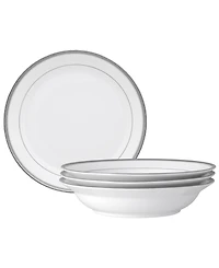 Noritake Charlotta Platinum 4-Pc. Rim Dinner Bowl Set, Service for 4