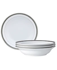 Noritake Austin Platinum 4-Pc. Rim Dinner Bowl Set, Service for 4