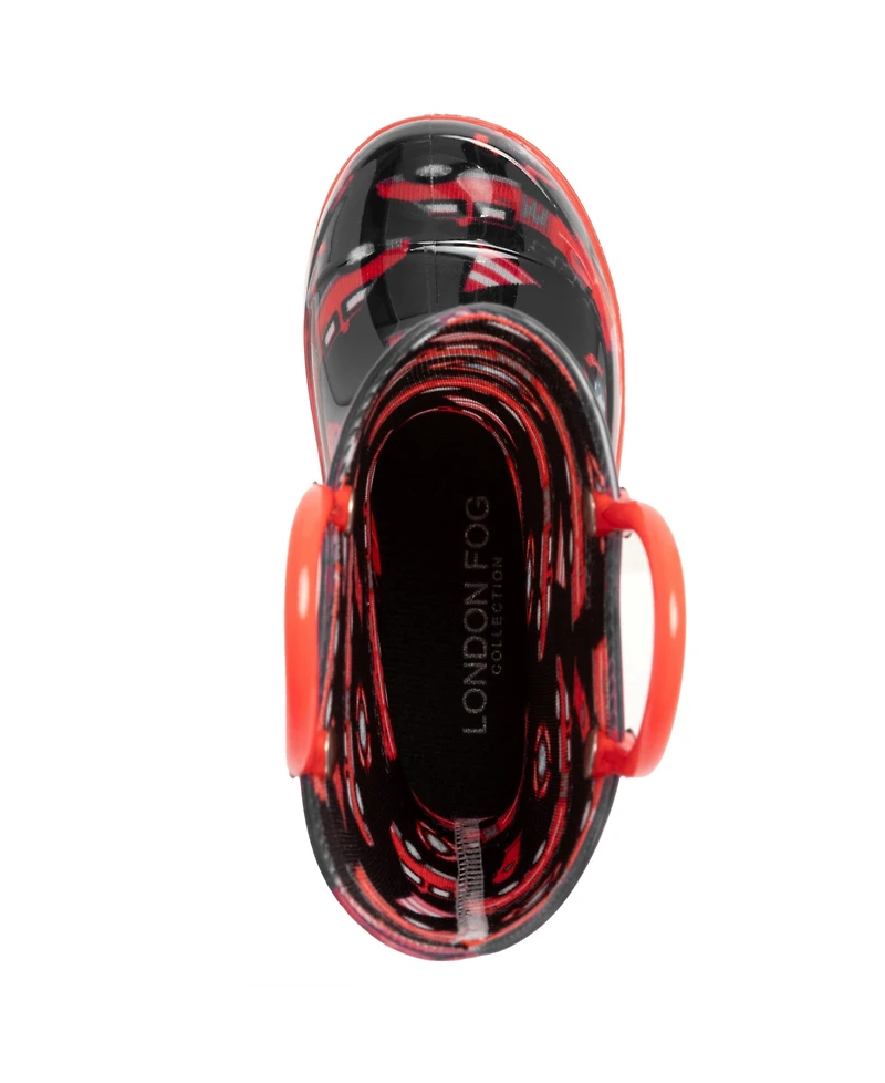 London Fog Toddler Boys 5T-10T Sven Printed Light-Up Rain Boots