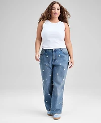And Now This Trendy Plus Embellished Straight Leg Jeans, Macy's Exclusive