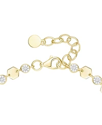 Macy's Diamond Luna Bracelet (1/10 ct. t.w.) Sterling Silver, 14K Gold or Rose over Silver