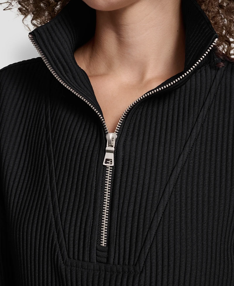 Dkny Women's Tech Ottoman Half-Zip Mock Neck Sweatshirt