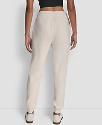 Dkny Women's Tech Ottoman Cuffed High Rise Joggers