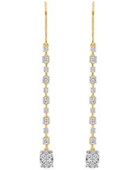 Macy's Diamond Long Drop Earrings (1 ct. t.w.) in 14K Yellow Gold