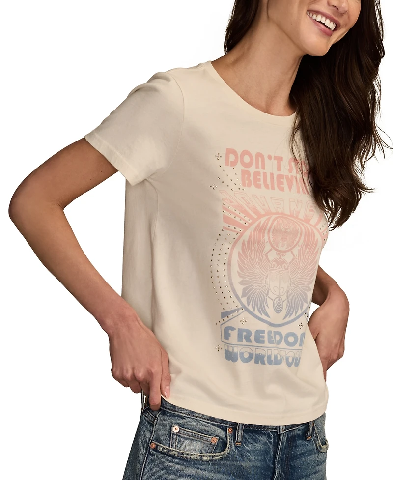 Lucky Brand Women's Journey Freedom Classic Crew Neck T-Shirt
