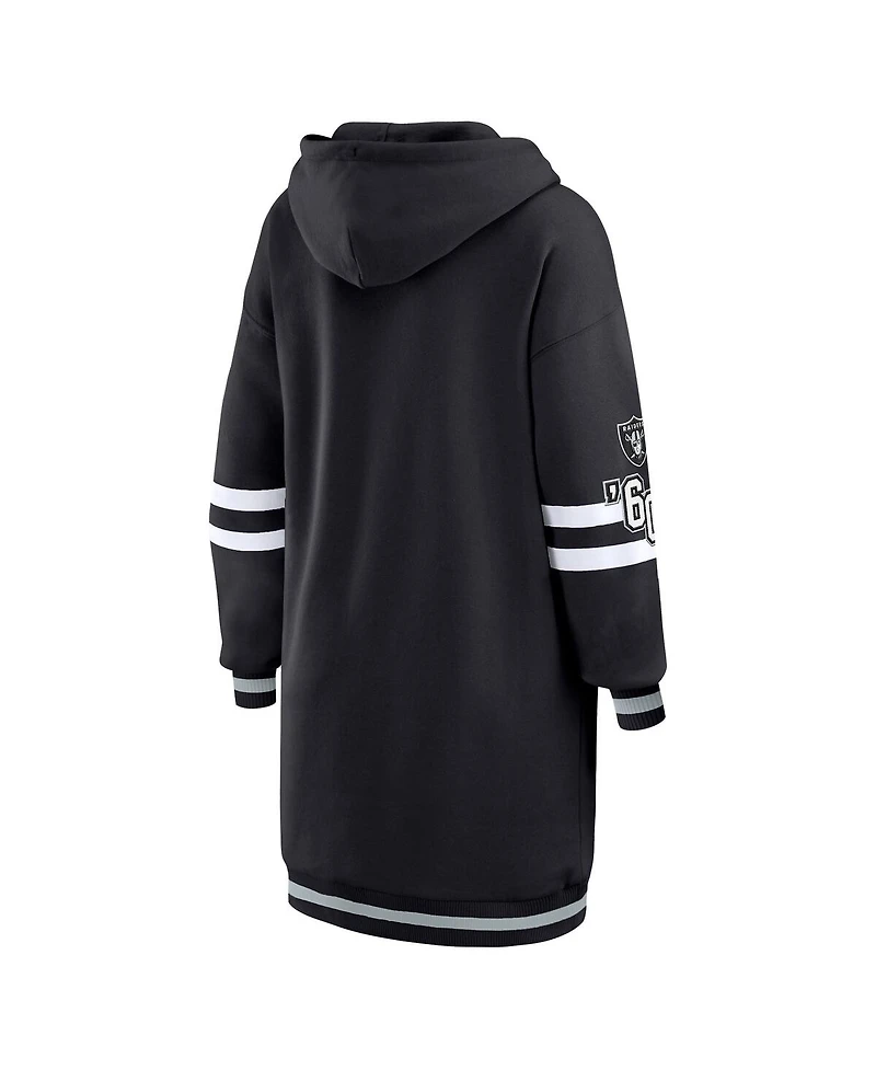 Wear by Erin Andrews Women's Black Las Vegas Raiders Hoodie Dress