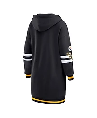 Wear by Erin Andrews Women's Black Pittsburgh Steelers Hoodie Dress