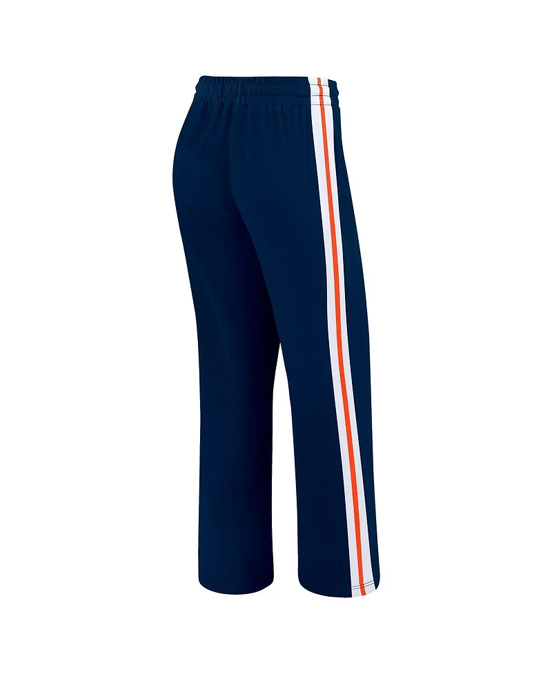 Wear by Erin Andrews Women's Navy Chicago Bears Color Block Straight Leg Pants