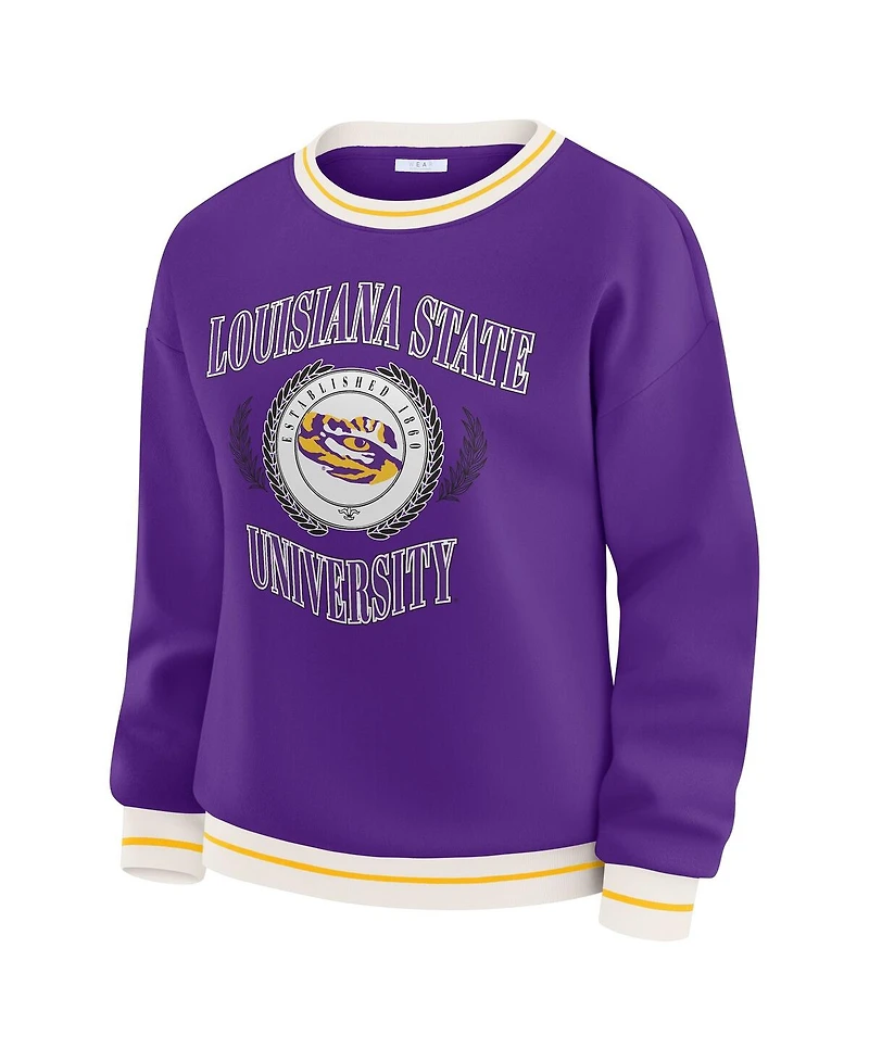 Wear by Erin Andrews Women'sPurple Lsu Tigers Seal Sweatshirt