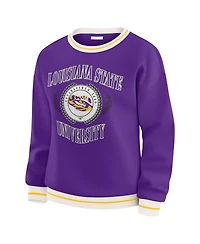 Wear by Erin Andrews Women'sPurple Lsu Tigers Seal Sweatshirt