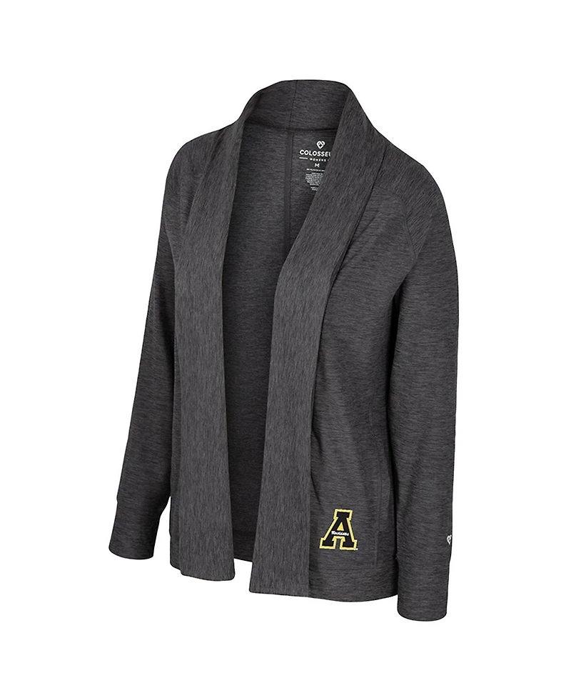 Colosseum Women's Charcoal Appalachian State Mountaineers Dash Cardigan