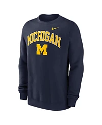 Nike Men's Navy Michigan Wolverines Arch Pullover Sweatshirt