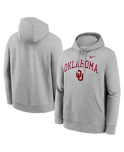 Nike Men's Gray Oklahoma Sooners Club Fleece Arch Pullover Hoodie