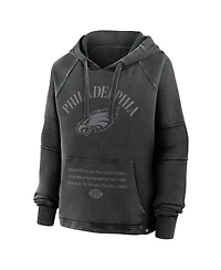 Fanatics Women's Black Philadelphia Eagles Oversized Raglan Gridiron Hoodie