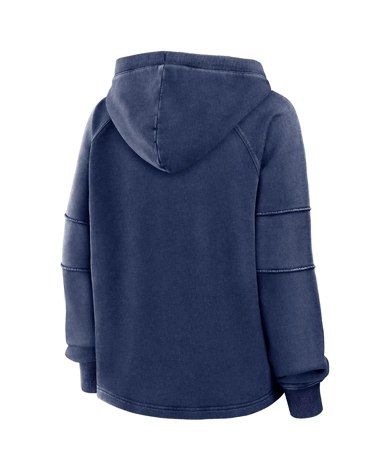 Fanatics Women's Navy Dallas Cowboys Oversized Raglan Gridiron Hoodie
