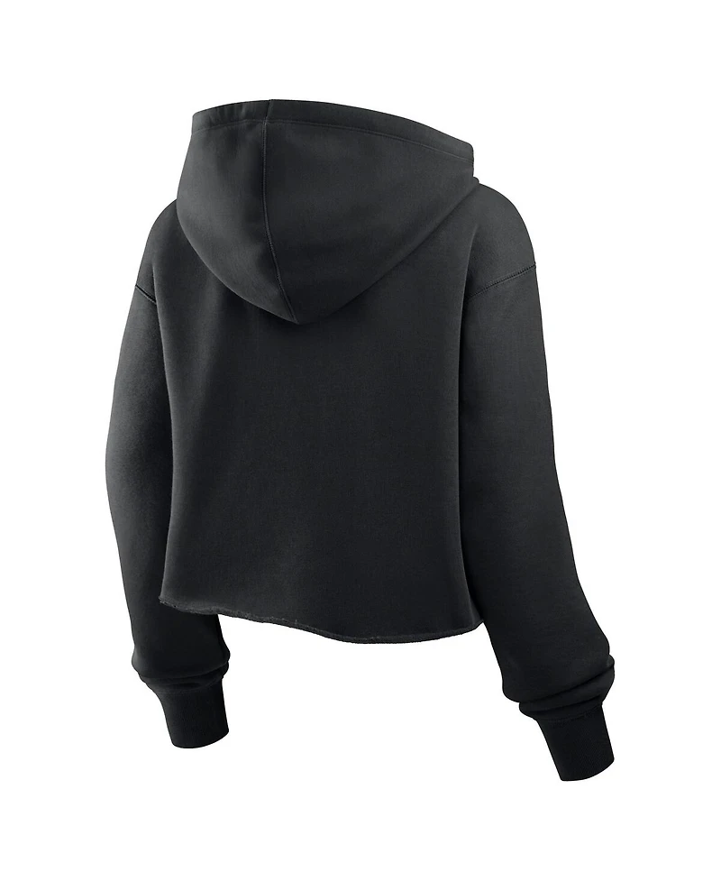 Fanatics Women's Black Cincinnati Bengals Oversized Hometown Heritage Cropped Hoodie