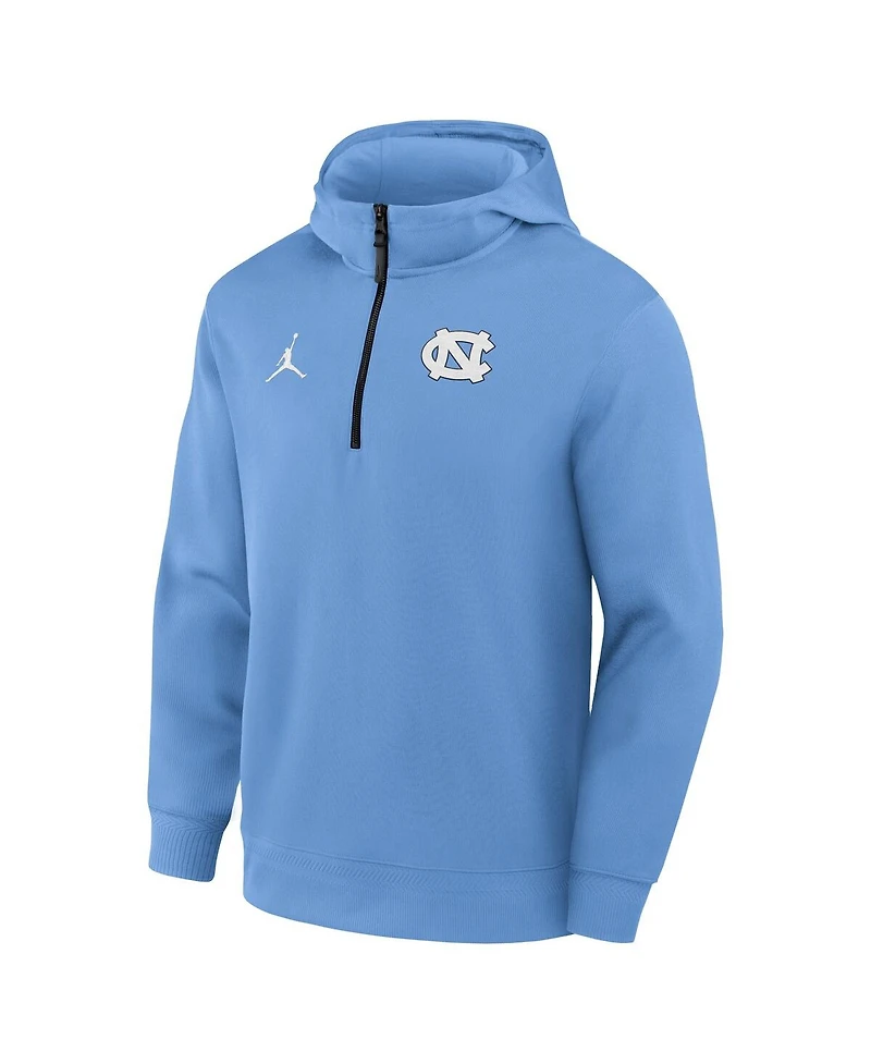 Jordan Men's Carolina Blue North Tar Heels 2025 Coaches Premium Dri-fit Quarter-Zip Hoodie