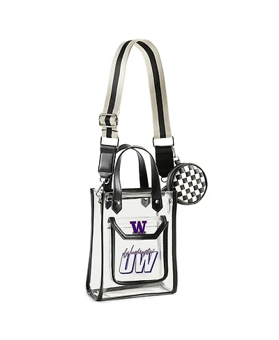 Wear by Erin Andrews Washington Huskies Clear Stadium Coin Pouch with Crossbody Purse