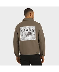 Fanatics Men'sTan Detroit Lions Trucker Full-Button Jacket