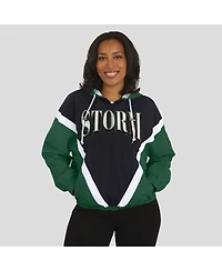 Wear by Erin Andrews Women'sGreen/Black Seattle Storm Color Block Full-Zip Hoodie Windbreaker Jacket