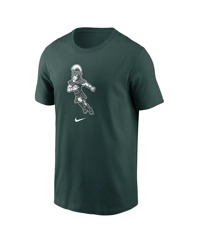 Nike Men's Green Michigan State Spartans Football Sparty Sport T-Shirt