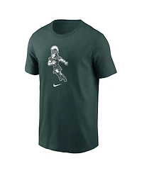 Nike Men's Green Michigan State Spartans Football Sparty Sport T-Shirt