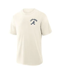 Fanatics Men's Cream Atlanta Braves Nostalgia Stadium Slub T-Shirt