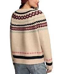 Lucky Brand Women's Fair Isle Crew neck Sweater