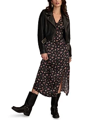 Lucky Brand Women's Flutter Sleeve Midi Dress