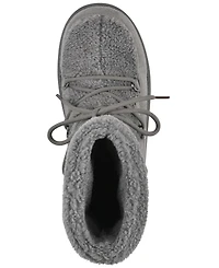 White Mountain Women's Isador Faux Sherpa Lace-up Boots